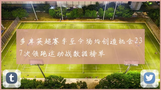 多库英超赛季至今场均创造机会237次领跑运动战数据榜单