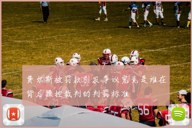 费尔斯被罚款引发争议究竟是谁在背后操控裁判的判罚标准